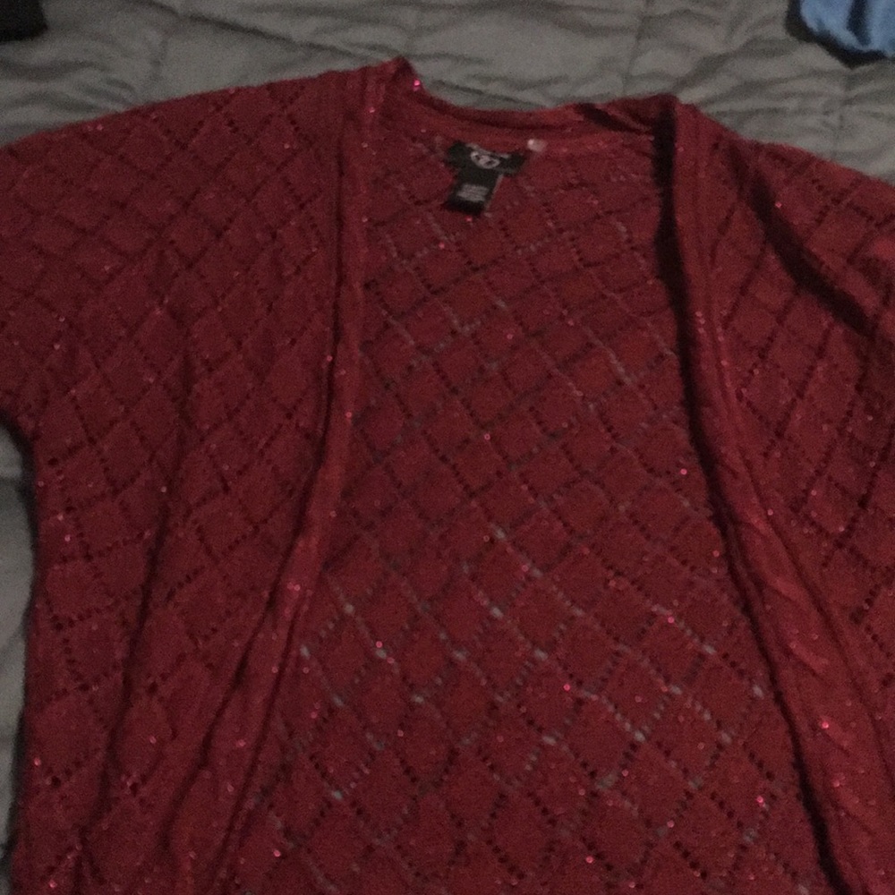 Marroon glittery shawl